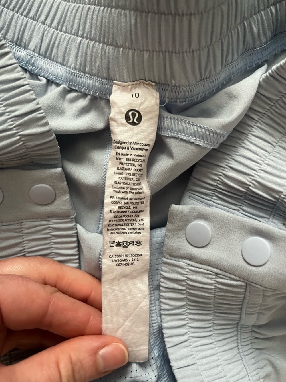 Lululemon Women’s Tear-Away Mid-Rise Track Pant Windmill - Size 10 - Picture 4 of 7